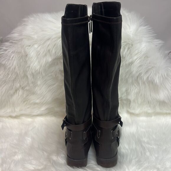 BCBGeneration brown leather harness equestrian boots, size 7, BIN 14 - Picture 7 of 11